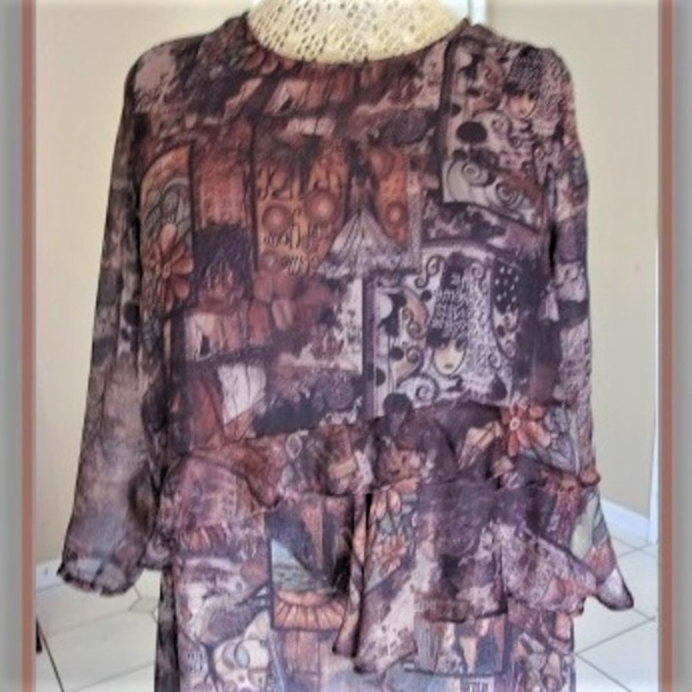 Sheer Ruffled Drop-Waist High/Low 1920s Tea Dress